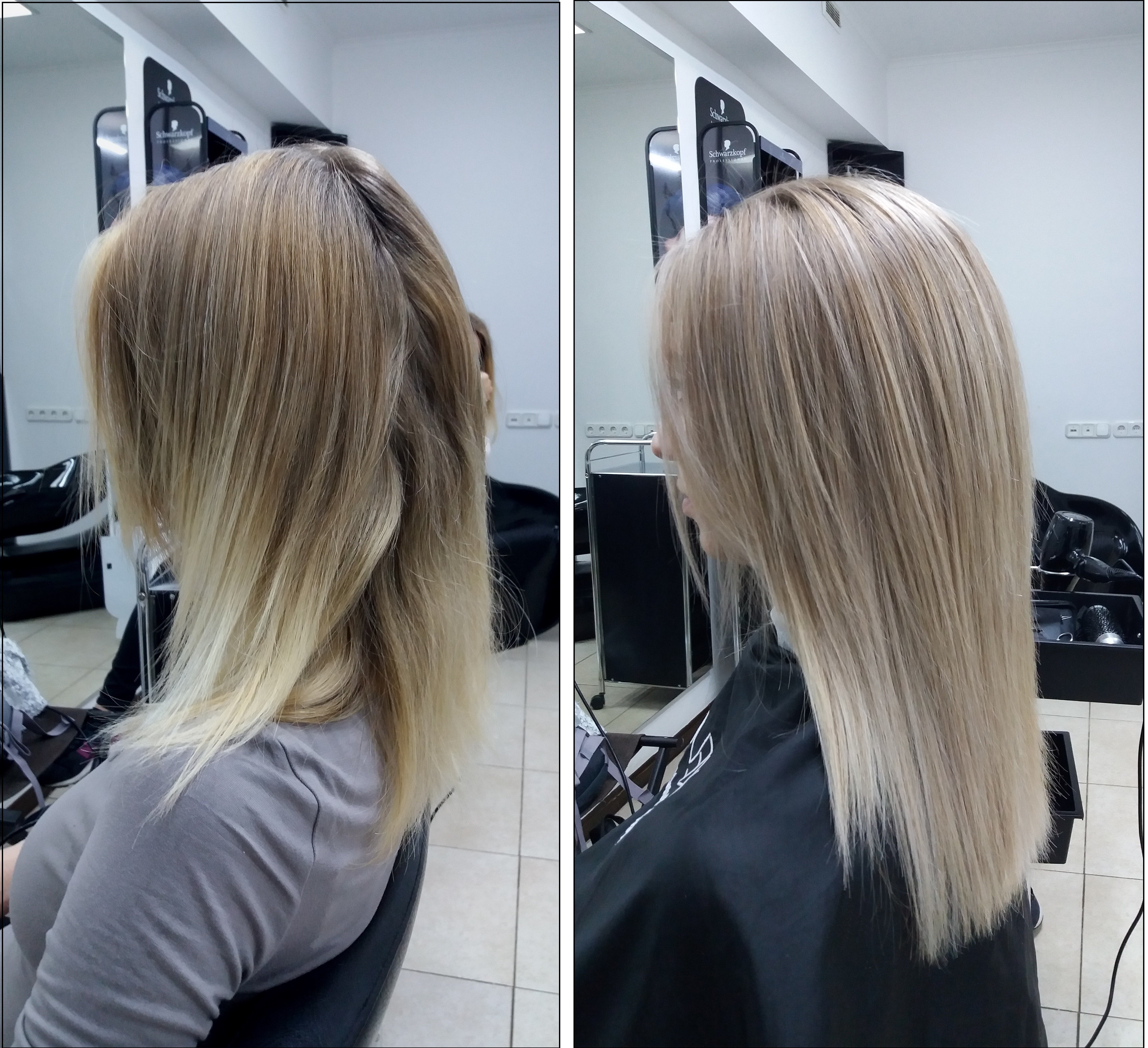 Сложное окрашивание блонд балаяж, фото - Парикмахер Вячеслав Бондаренко