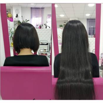 Итальянский метод наращивания волос. Смешанная техника.