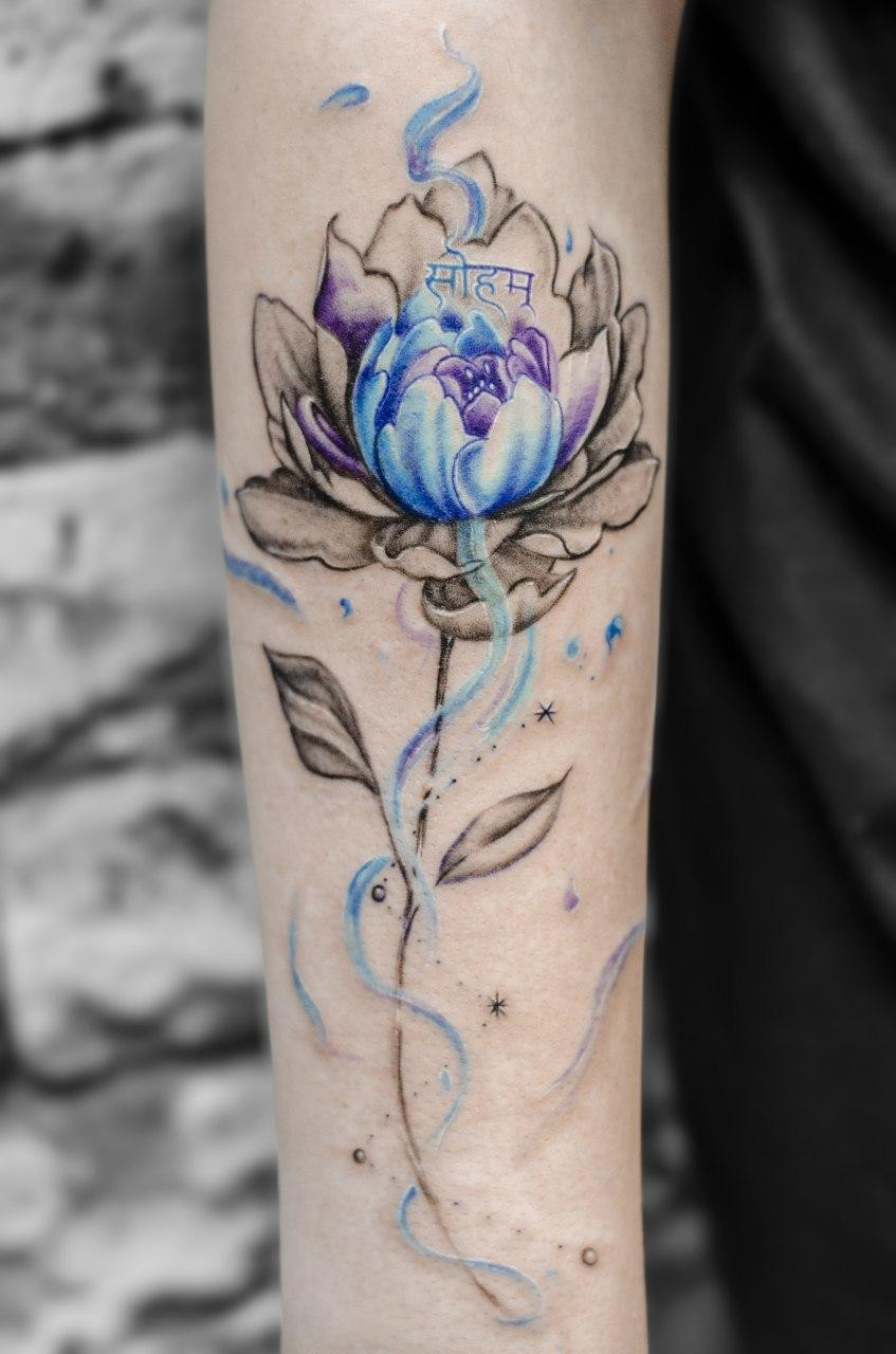 Кольорові квітка, фото - Тату салон Teta Tattoo