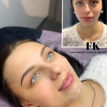Татуаж брів губ, фото - Студія татуажу FK permanent