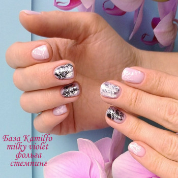 Манікюр весна рожевий з глітером, фото - Майстер манікюру Елена Мишук