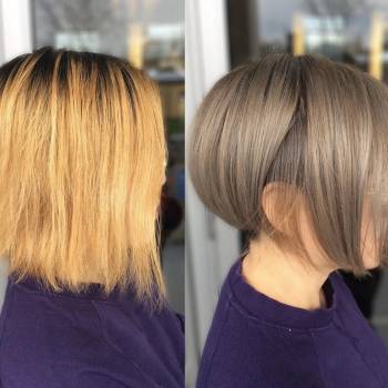 Женская стрижка и окрашивание