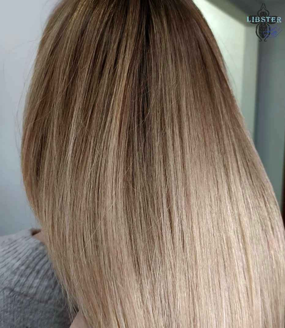 Сложное окрашивание темный блонд аиртач, фото -  LIBSTER BEAUTY ZONE