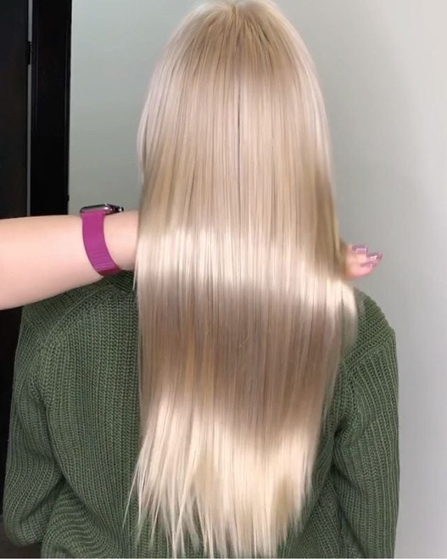 Стрижка на довге волосся укладка блонд, фото - Студія краси Dr. Hair