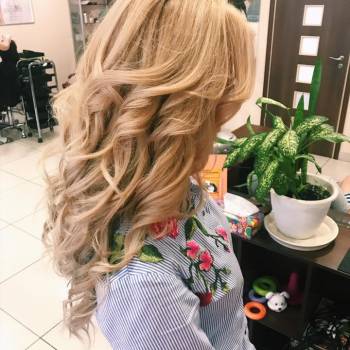 укладка волос, женская прическа