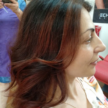 Сложное окрашивание передних прядей балаяж, фото - Салон красоты Garmoniya