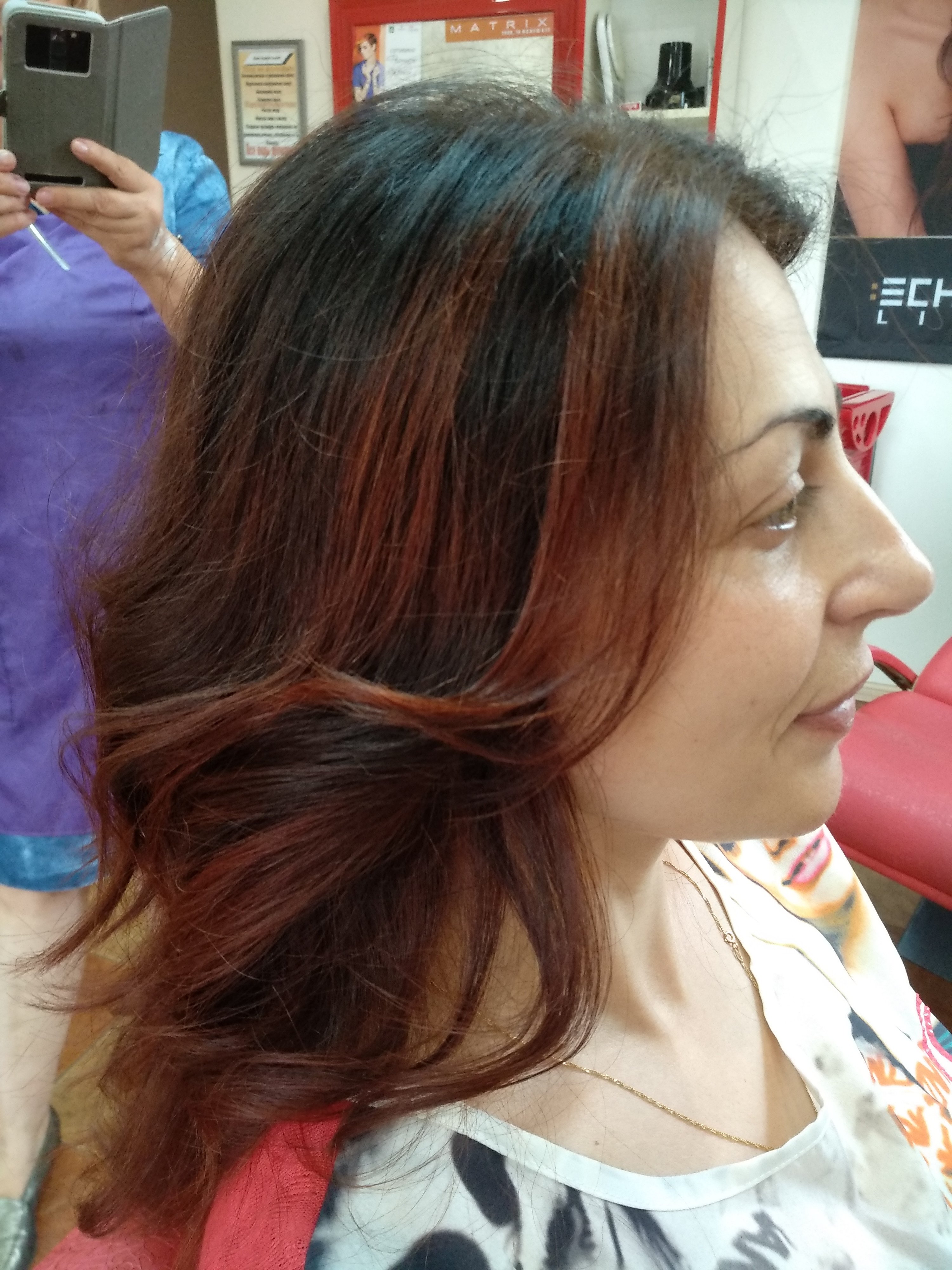 Складне фарбування передніх пасм балаяж, фото - Салон краси Garmoniya