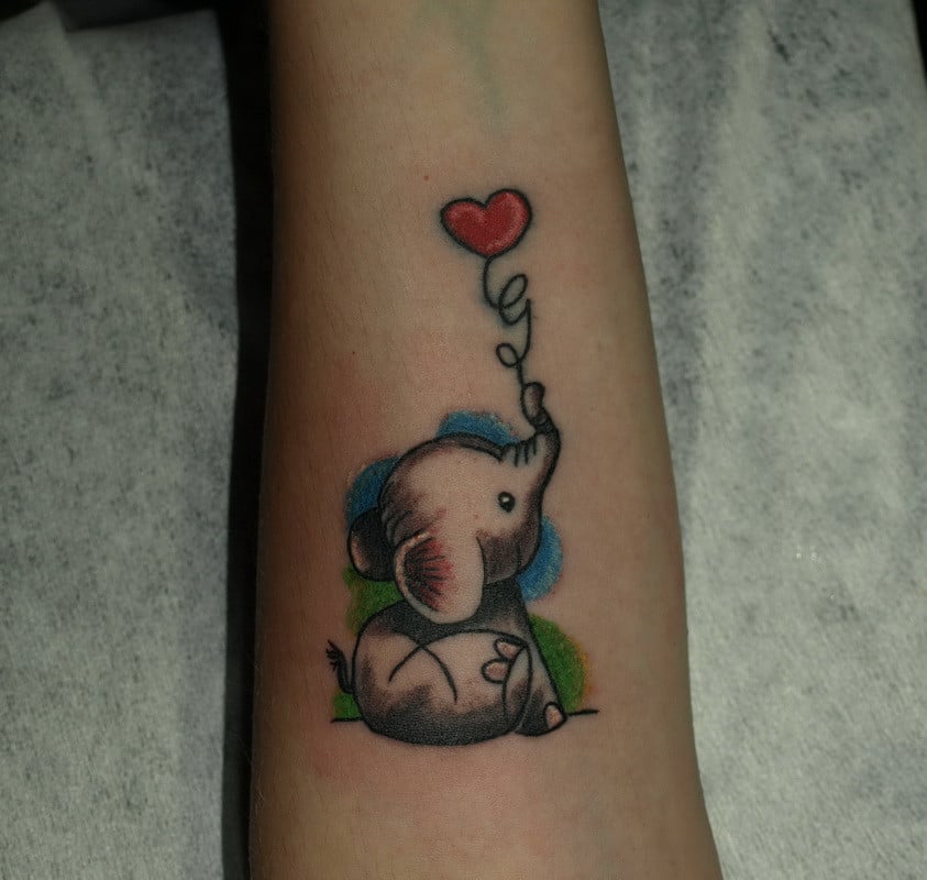 Слон, фото - Тату салон Devil Tattoo Studio
