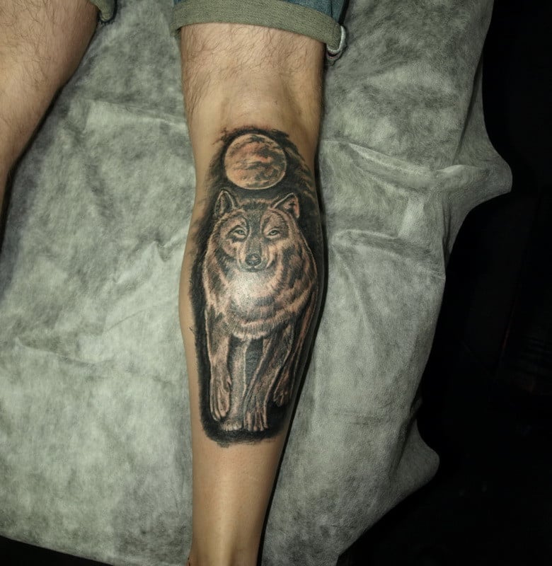 Мужские волк реализм, фото - Тату салон Devil Tattoo Studio