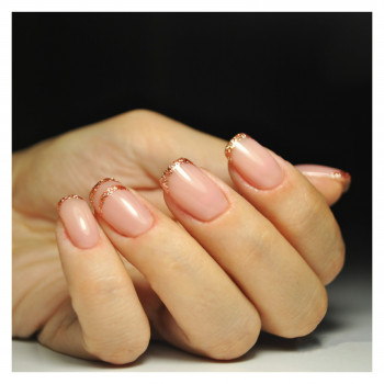 Нежный маникюр френч блестящий, фото - Мастер маникюра Марина