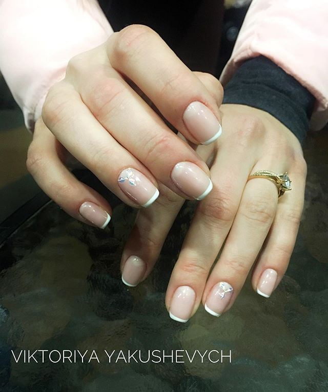 Нежный маникюр нюдовый французский, фото - Ногтевая студия VelNailStudio