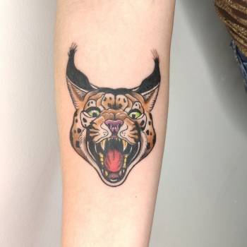 Тату рысь, фото -  