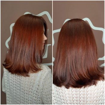 Стрижка на средние волосы женская, фото - Парикмахер Ирина Клименко