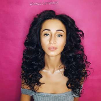 Укладка волосся на довге прикореневий об'єм, фото -  Ксения Лавская