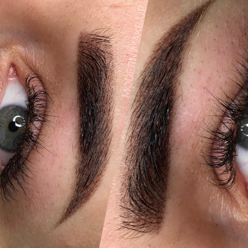 Татуаж бровей в пудровой технике
                    Студія татуажу MODERN MAKE UP Дніпро