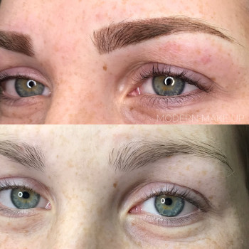 Татуаж бровей в пудровой технике
                    Студія татуажу MODERN MAKE UP Дніпро