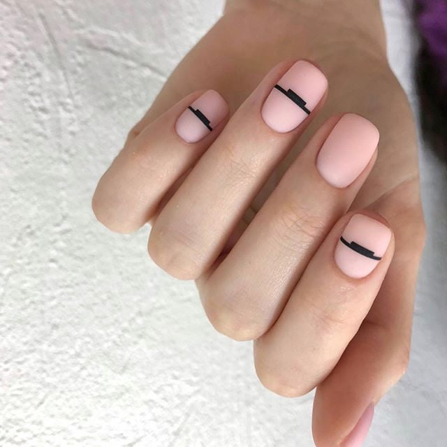 Нюдовий манікюр матовий мінімалізм, фото - Студія краси Be Beauty Studio