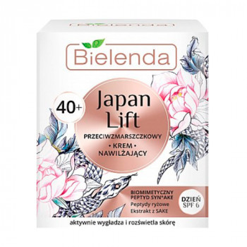Крем для обличчя Bielenda Japan lift денний, зволожуючий, проти зморшок 40+, SPF 6, 50 мл
