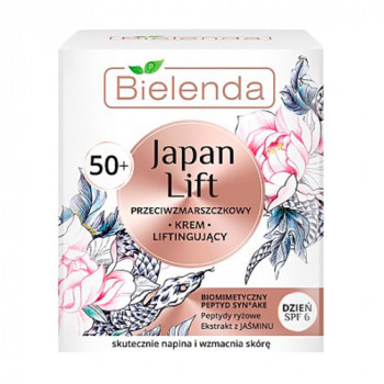 Крем для обличчя Bielenda Japan lift денний, ліфтинг, проти зморшок 50+, SPF 6, 50 мл