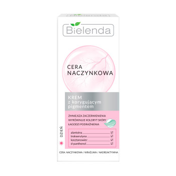 Розгладжувальний крем для обличчя Bielenda Capillary Skin з коригувальним пігментом, 50 мл