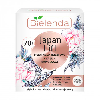 Крем для обличчя Bielenda Japan lift денний, відновлюючий, проти зморшок 70+, SPF 6, 50 мл