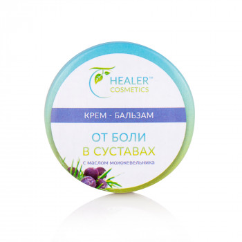 Крем-бальзам від болю в суглобах Healer Cosmetics з олією ялівцю, 10 г