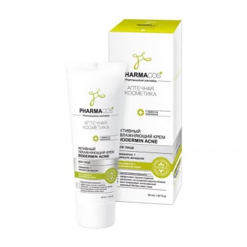 Крем для обличчя Вітэкс Pharmacos Biodermin Acne Активний, зволожувальний, 50 мл