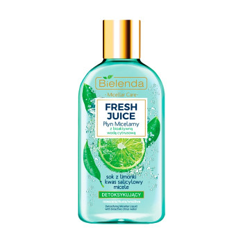 Міцелярна рідина для обличчя Bielenda Fresh juice детоксифікуюча, лайм, 100 мл