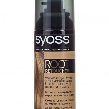 Тонувальний спрей Syoss Root Retoucher для зафарбовування відрослих коренів волосся та сивини, Русявий, 120 мл