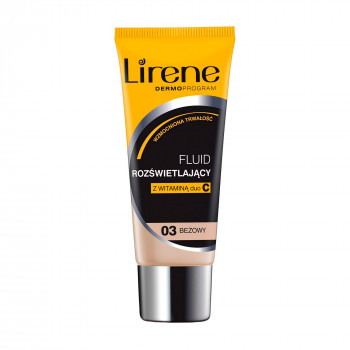 Тональний крем-флюїд для обличчя Lirene Brightening Fluid with Vitamin C 03 бежевий, 30мл