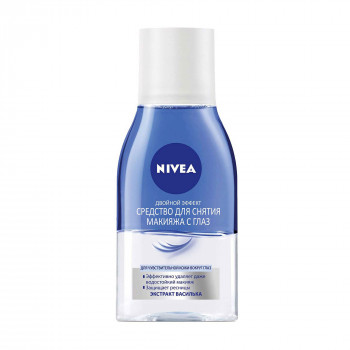 Засіб для видалення макіяжу з очей NIVEA Подвійний ефект, для чутливої шкіри навколо очей, 125 мл