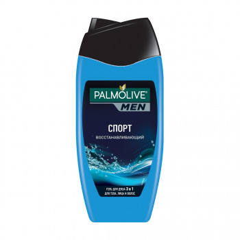 Гель для душу Palmolive Men 3 в 1 Спорт, відновлювальний, для тіла, обличчя та волосся, 250 мл