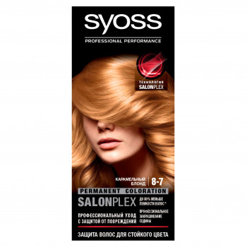 Стійка крем-фарба для волосся Syoss 8_7 Карамельний блонд, 115 мл