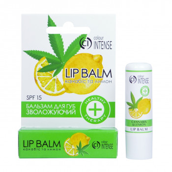 Зволожуючий бальзам для губ Colour Intense Lip Balm Healthy Therapy 01, Канабіс і Лимон, 5 г