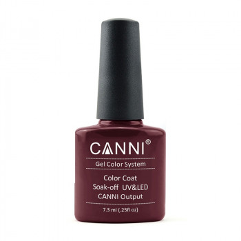 Гель-лак для нігтів Canni Gel Color System Color Coat Soak-off UV&LED 102 Темний коричнево-червоний, 7.3 мл