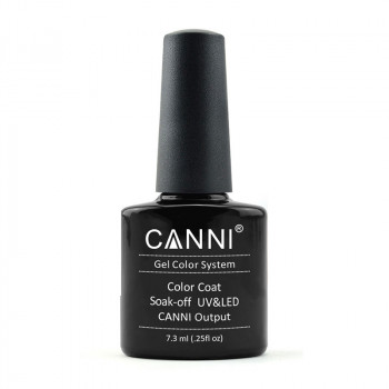 Гель-лак для нігтів Canni Gel Color System Color Coat Soak-off UV&LED 161 Чорний, 7.3 мл