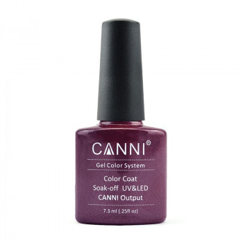Гель-лак для нігтів Canni Gel Color System Color Coat Soak-off UV&LED 196 Сливовий перламутр, 7.3 мл