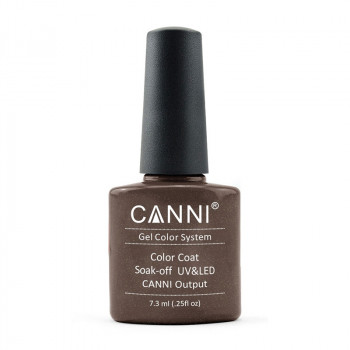 Гель-лак Canni Gel Color System Color Coat Soak-off UV&LED 211 Сіро-коричневий з золотистим мікроблиском, 7.3 мл