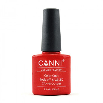 Гель-лак для нігтів Canni Gel Color System Color Coat Soak-off UV&LED 210 Криваво-червоний з шимером, 7.3 мл