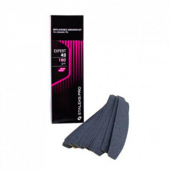 Набір змінних файлів для пилки півмісяць Staleks Pro Expert 42 DFE-42-180 180грит (на м`якій основі), 30 шт