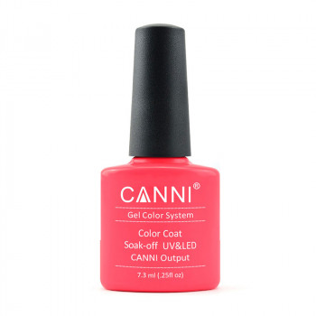 Гель-лак для нігтів Canni Gel Color System Color Coat Soak-off UV&LED 111 Яскравий помаранчево-рожевий, 7.3 мл