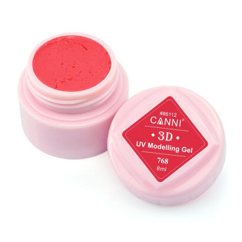 Гель-пластилін для нігтів Canni 3D UV Modelling Gel 768 яскраво-помаранчевий, 8 мл