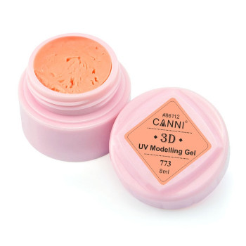 Гель-пластилін для нігтів Canni 3D UV Modelling Gel 773 світло-помаранчевий, 8 мл