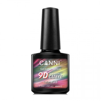 Гель-лак Canni Gel Color System 9D Cat Eye Soak-off UV&LED 08, 7.3 мл