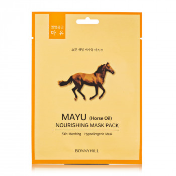 Тканинна маска для обличчя Beauadd Bonnyhill Mask Pack Mayu з кінським жиром, 23 г
