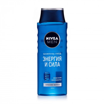 Чоловічий зміцнювальний шампунь-догляд для волосся та тіла Nivea Men 2 в 1 Енергія та сила, 400 мл