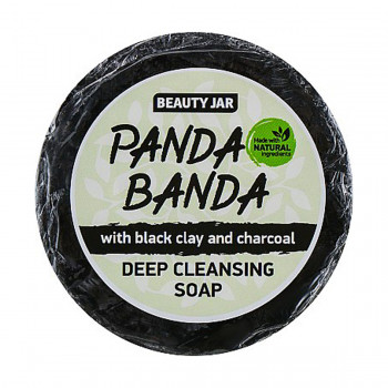 Туалетне мило Beauty Jar Panda Banda Очищаюча з чорною глиною і деревним вугіллям, 80 г