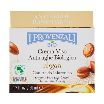 Зміцнювальний крем для обличчяI Provenzali Argan Face Day Cream для сухої та зрілої шкіри, з органічною олією аргани, 50 мл