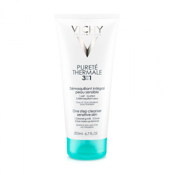 Очищувальний засіб для обличчя Vichy Purete Thermale 3 in 1 One Step Cleanser для чутливої шкіри, 200 мл