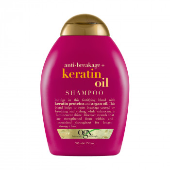 Шампунь проти ламкості волосся OGX Anti-Breakage + Keratin Oil Shampoo з кератиновою олією, 385 мл